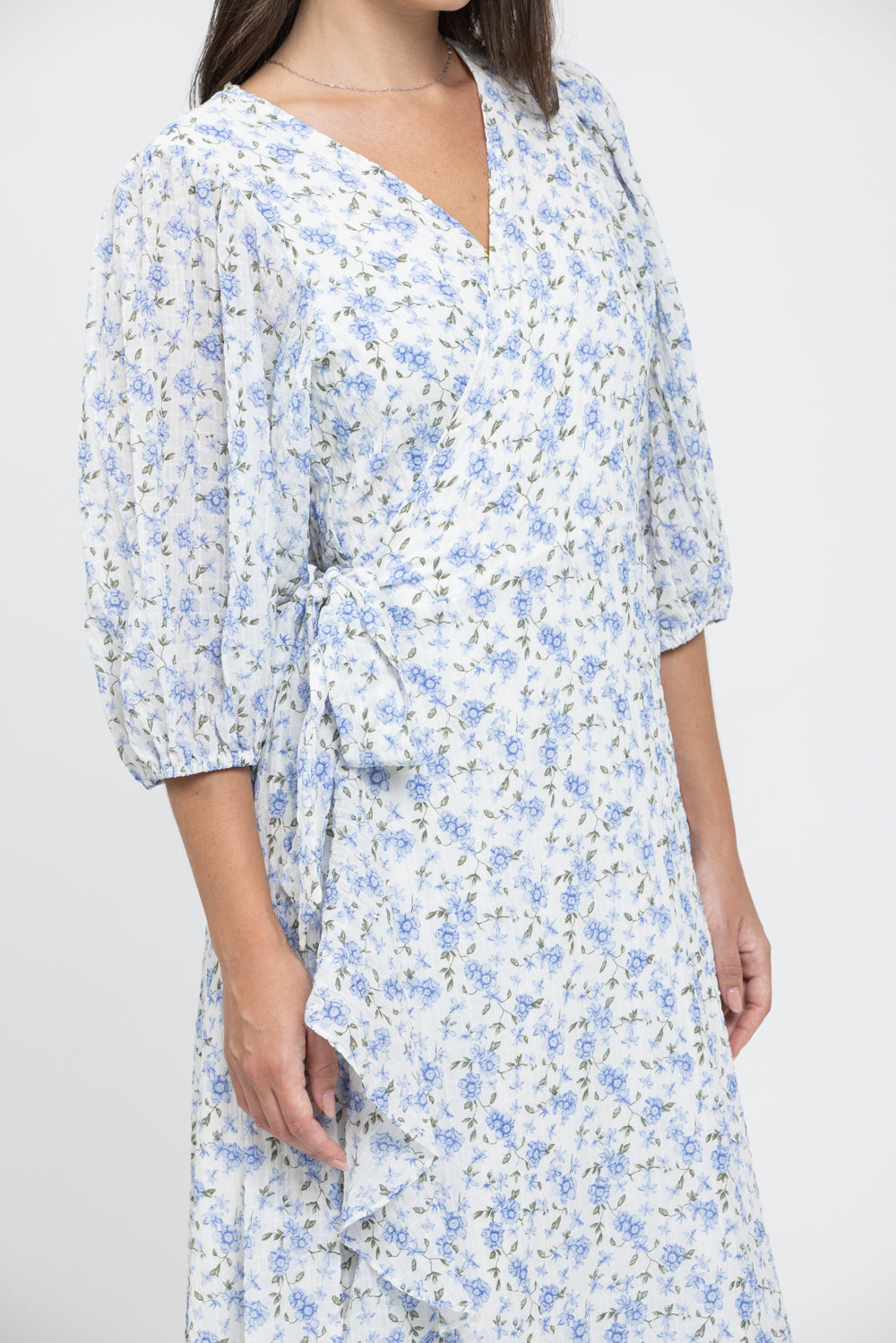 שמלת מעטפת צנועה באורך מקסי