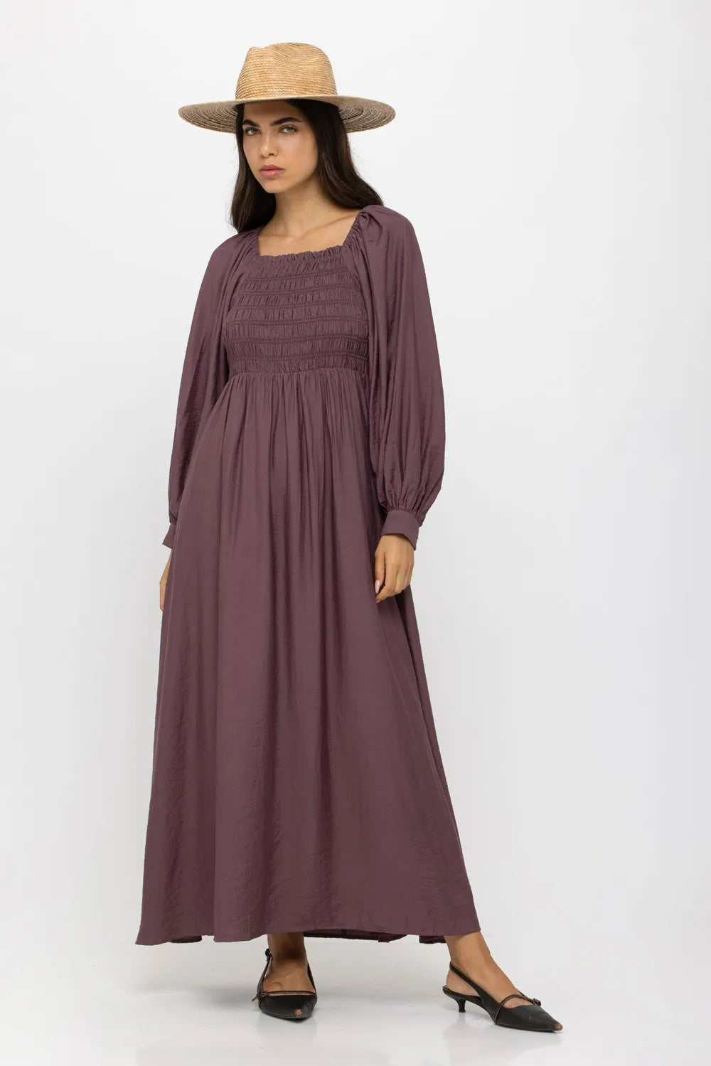 שמלת לורן חומה