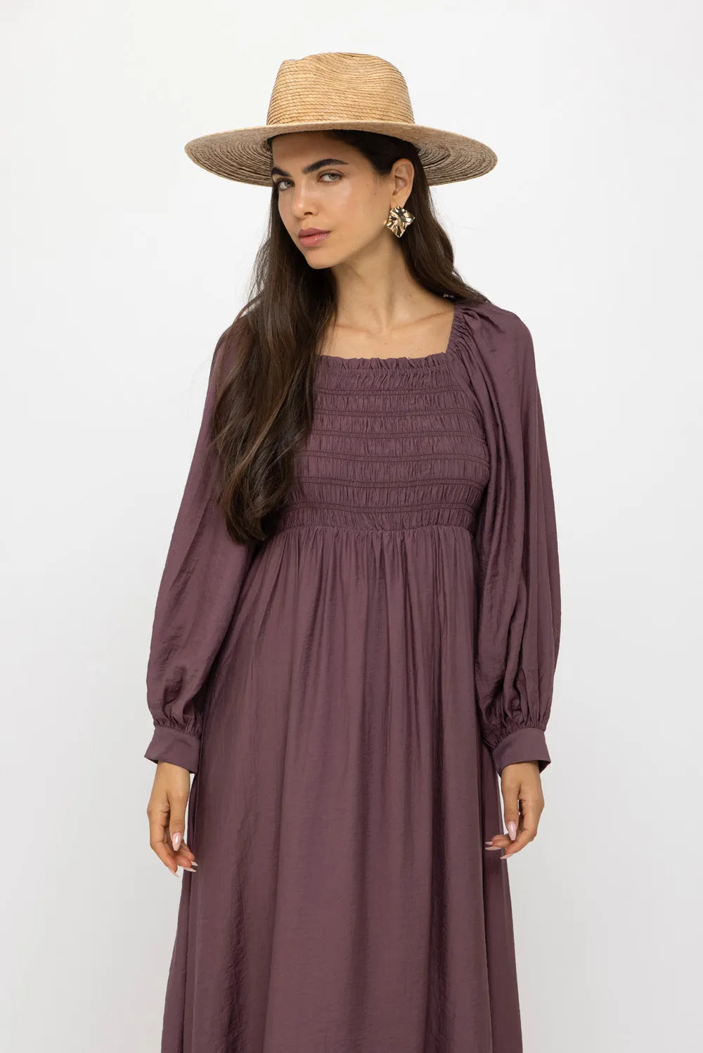 שמלת לורן חומה