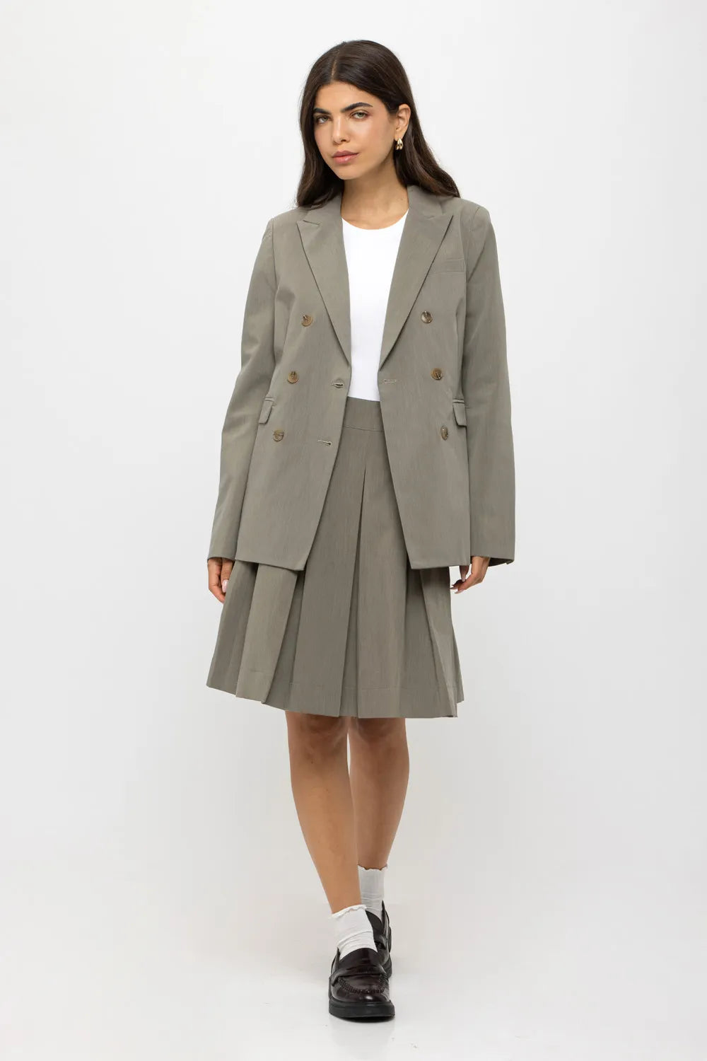 חצאית סול אפורה